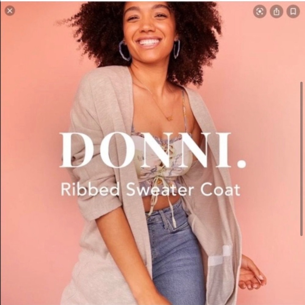 Donni One size fits all Great open ribbed cardigan